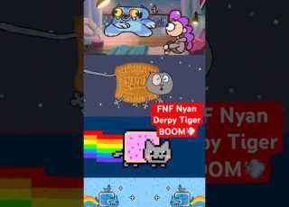 FNF Nyann Cat Vs Derpy Tiger Cat Remix FNF Mobile Mod Fnf Nyan Fnfmod