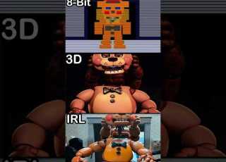FNaF 2 Movie Freddy VS Toy Freddy IRL VS 8 Bit VS 3D