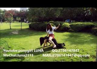 LUNA057 PV Ponyplay In Park Ponygirl Of Outdoors