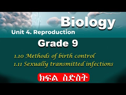 Grade 9 Biology Unit 4 Part 6 Reproduction Methods Of Birth Control STIs Grade 9 Biology Unit 4 Part 6 Reproduction Methods Of Birth Control STIs