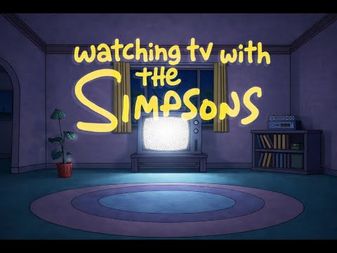 Ambient Cosy Relaxing The Simpsons Rainy Couch View Chill Background 1 HOUR