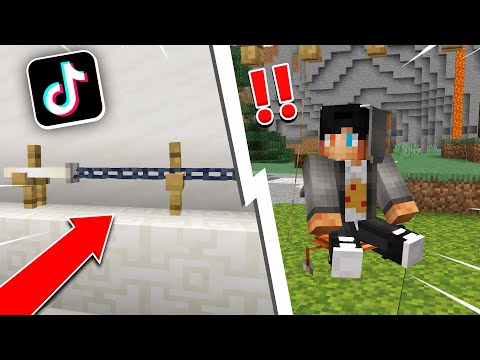 جربت اغرب وافضل خدع التيك توك في ماين كرافت حلقة البناء Tiktok
