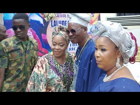 ARRIVAL OF LALUDE O ODUA TO THE 52 YEAR S ANNIVERSARY PARTY GENENIS HALL