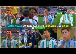 Messi Sad Clips Vs Spain WC Finall 2026 4k Clips For Edits Upscaled Prem Ae Cc