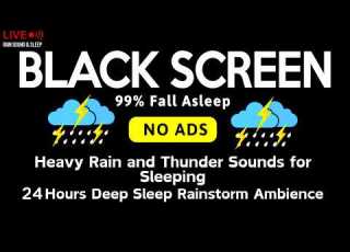  Heavy Rain And Thunder Sounds For Sleeping Black Screen Thunderstorm Sleep Sounds Live Stream