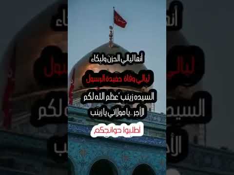 حسين اختكم ظلت بلا فاتحه عمار الكناني ستوريات وفاة السيدة زينب عليها السلام
