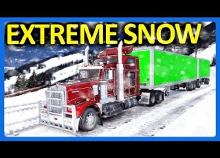  50 000 Horsepower Vs EXTREME Snow Storm In American Truck Simulator