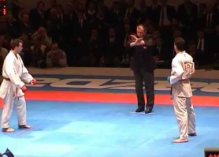  KARATE WORLD Championship Madrid 2 002 Final Kumite 75 Kgs LEAL Vs MODAMIVISHKAEI