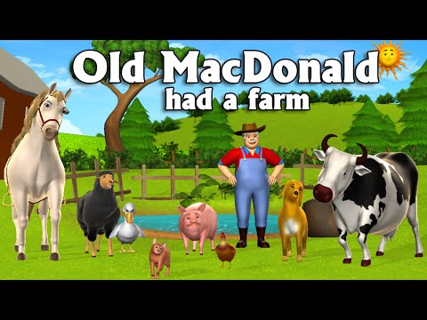 Old MacDonald Had A Farm 3D Animation English Nursery Rhymes Songs For Children