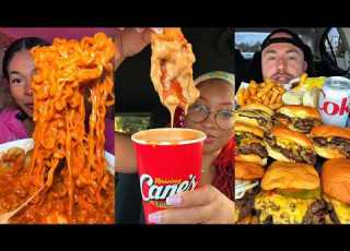 TIKTOK Mukbang Compilation Buldak Raising Cane S McDonald S In N Out More