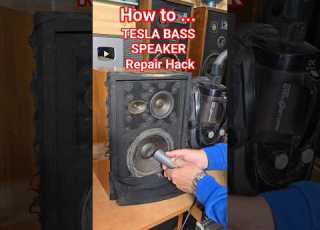Genius Vintage TESLA BASS SPEAKER Repair Hack How To BOOKSHELF SPEAKERS Resurrection