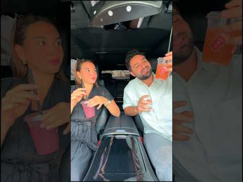 سارة و غيث يشربو عصير