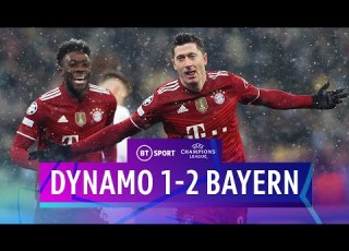  D Kyiv V Bayern 1 2 Lewandowski Scores Bicycle Kick In The Snow Champions League Highlights