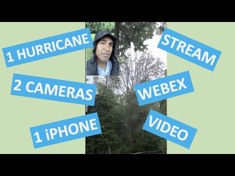 Webex On An IPhone With 2 Cameras During A Hurricane