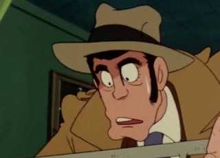 Lupin The Third Part II Zenigata Drops A Baguette Through A Windshield