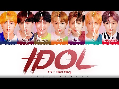 BTS IDOL Feat Nicki Minaj Lyrics Color Coded Han Rom Eng