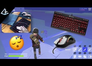 HANDCAM Corsair K63 ASMR Chill Cherry MX Red Switches 1v1 LOL Zone Wars