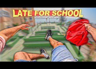 LATE FOR SCHOOL Extreme Parkour POV