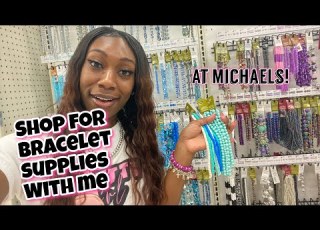 تسوق معي لشراء مستلزمات عمل الأساور من مايكلز بأسلوب الفيديو أساور PrettyGirlBangles