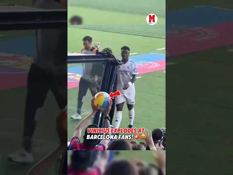 VINICIUS EXPLODES AT BARCELONA FANS Viniciusjr ElClasico Barcelona RealMadrid LaLiga