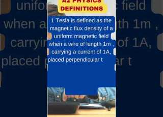 CAIE A2 Physics 9702 Definitions One Tesla