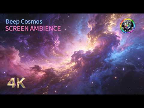 Deep Cosmos 2 Hours Silent 4K Nebula Flow Perfect OLED Screensaver No Sound