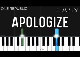 Timbaland Apologize Ft OneRepublic EASY Piano Tutorial