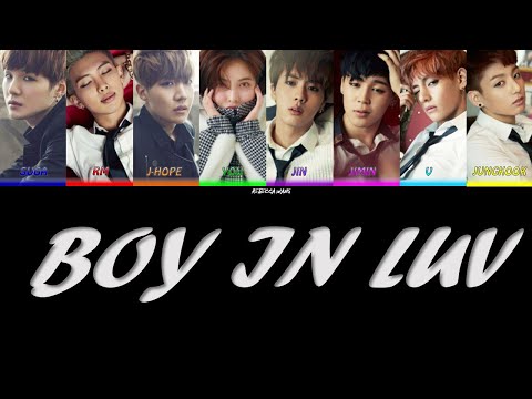 BTS 방탄소년단 Boy In Luv 상남자 New Vers Bts And You 8th Member Color Coded Lyrics Han Rom Eng