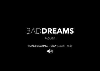 Bad Dreams Faouzia Karaoke Version Original Key