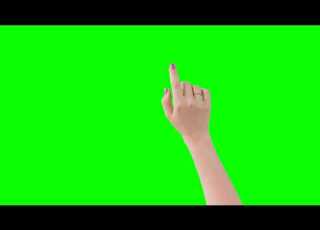  4K Hand Gesture Swiping Green Screen