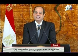 كلمة الرئيس عبد الفتاح السيسي فى ذكرى ثورة 30 يونيو