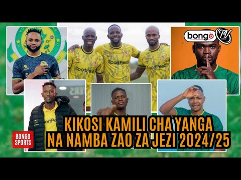 Kikosi Kamili Cha Wachezaji Wa YANGA Na NAMBA ZA JEZI Zao 2024 25