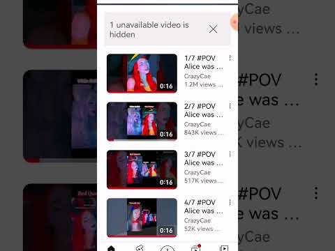 1 Video Unavailable And Hidden