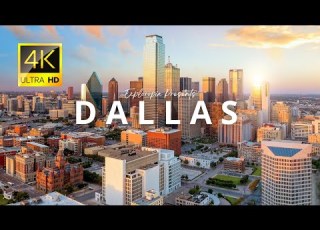 Dallas City Texas USA In 4K ULTRA HD 60FPS Video By Drone