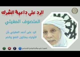 داعية الشرك الرد على أحمد المغيلي بأن الأولياء يملكون النفع والضر