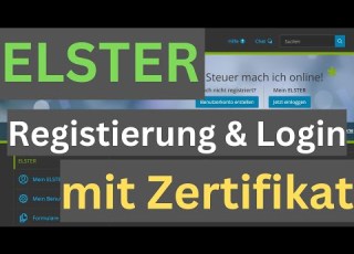 Elster Registrierung Zertifikat Herunterladen Login Mit Zertifikatsdatei Anmeldung Tutorial