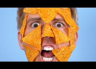  DORITOS GLUED ON FACE