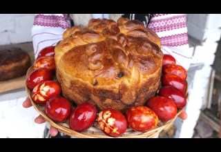 Смачна і довго не черствіє УКРАЇНСЬКА ПАСКА з косами Класичний РЕЦЕПТ ПАСКИ в сільській печі 