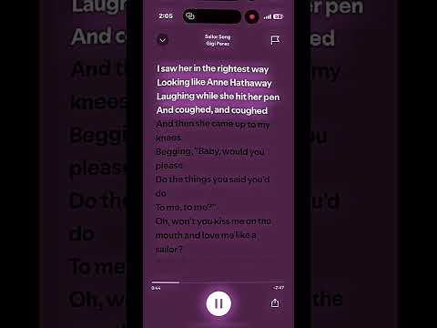Sailor Song Gigi Perez Did This In School Too Lyrics Spotify Shorts