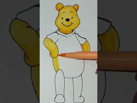 How To Draw Winnie The Pooh Step By Step Winnie The Pooh Drawing Easy Pooh Easydrawing Shorts