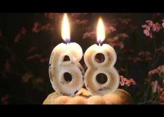 Happy Birthday To You 68 Years Sixty Eight Years Virtual Candle