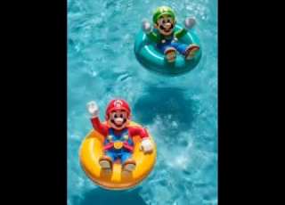 Mario And Luigi Swimming Pool Adventure Fun Day In The Water