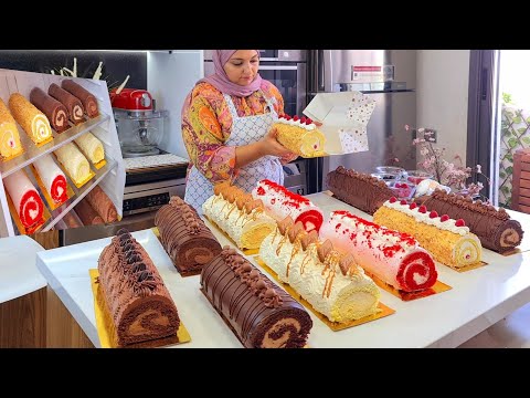 هانا جبتلك باش تخدمي على راسك فراس العام 10 سويسرول نفس خليط عليهم الطلب بلا تمارة اقتصادي ثمن البيع