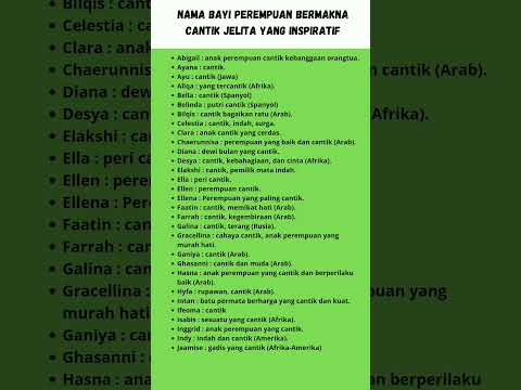 Nama Nama Bayi Perempuan Shorts