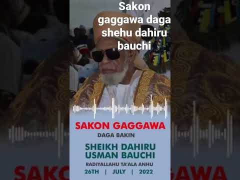Sako Daga Bakin Shehu Dahiru Bauchi