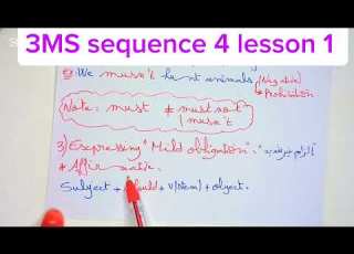 الدرس 1 للسنة الثالثة متوسط الوحدة الرابعة Expressing Obligation Prohibition And Mild Obligation