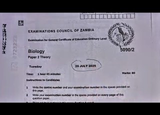  امتحان الأحياء GCE 2025 الجزء الثاني شرح واف للقسم أ ECZ