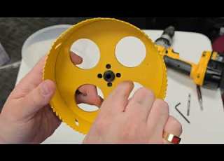 Less Mess With This Super Cool Hole Saw Cutter For Recessed Lights With Dust Bowl Catcher By KATA