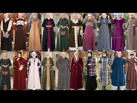 موضة شتاء وخريف2026 2025 أجمل فساتين شتويه للمحجبات2026 2025 حجابات شتاء2026 Winter2026dresses