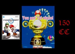  Mario Kart Wii Wheel Mushroom Cup 150cc Star Rank Waluigi Standard Bike S